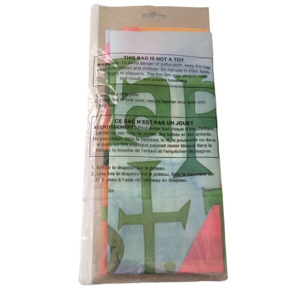 St Patricks Day House Flag Rainbow Shamrocks Clovers Vertical Pattys NEW 25x38. - Picture 10 of 11